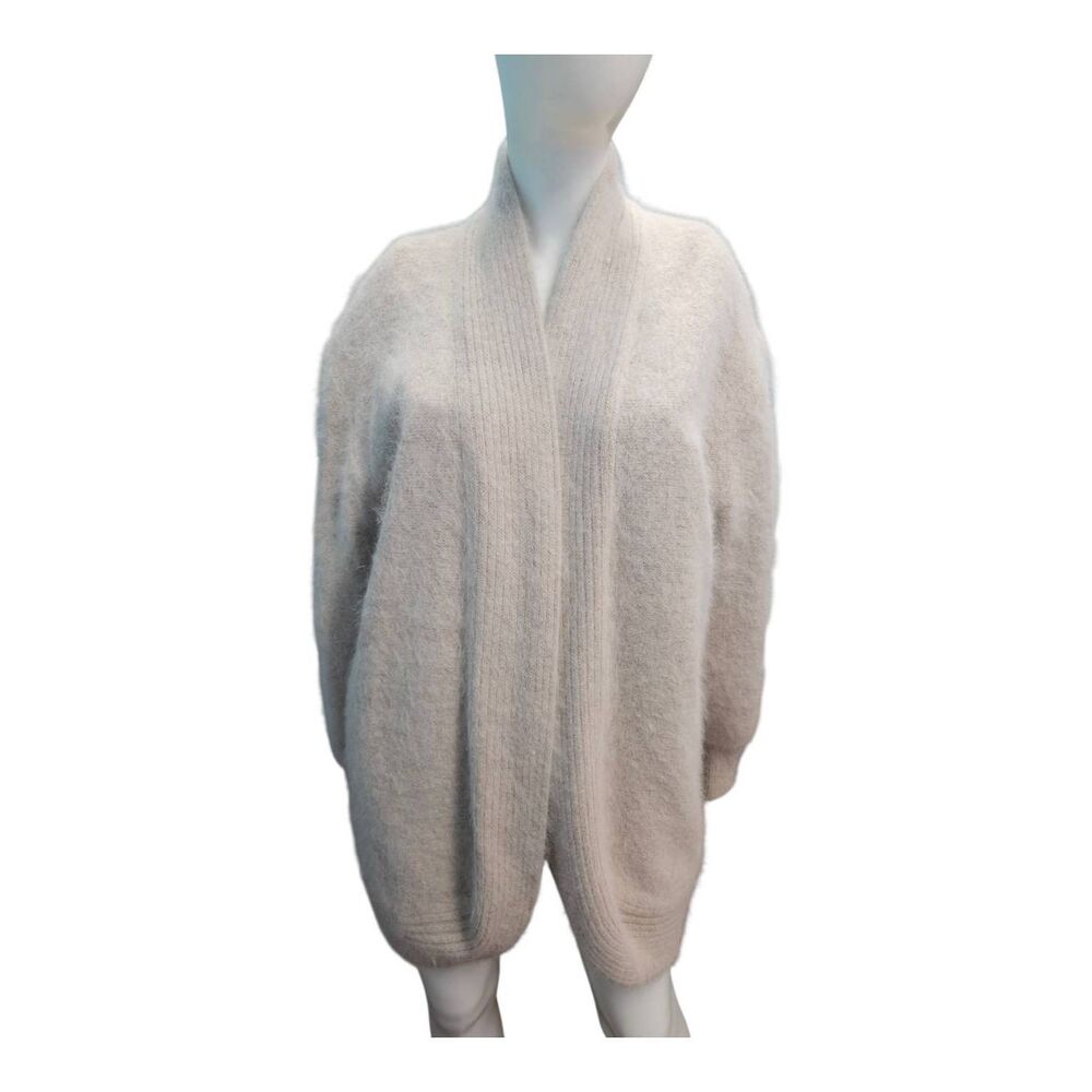 Jamie Angora Blend Cardigan Sweater Womens Medium  Rabbit Hair Wool - Picture 3 of 11